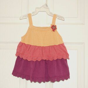 Gymboree Girls Size 3, Tiered Cotton Knit Summer Top
